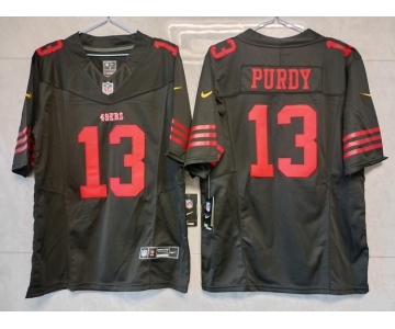 Men's San Francisco 49ers #13 Brock Purdy Black 2023 F.U.S.E. Vapor Untouchable Limited Stitched Football Jersey