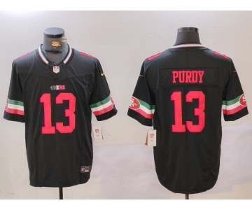 Men's San Francisco 49ers #13 Brock Purdy Black F.U.S.E. Mexico Vapor Limited Stitched Football Jersey