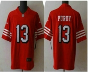 Men's San Francisco 49ers #13 Brock Purdy New Red Vapor Untouchable Limited Stitched Football Jersey