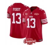 Men's San Francisco 49ers #13 Brock Purdy Red 2023 F.U.S.E. With 1-star C Ptach And NFC West Champions Patch Football Stitched Jersey