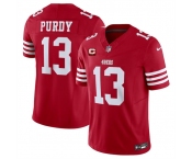 Men's San Francisco 49ers #13 Brock Purdy Red 2024 F.U.S.E. With 2-Star C Patch Vapor Untouchable Limited Football Stitched Jersey