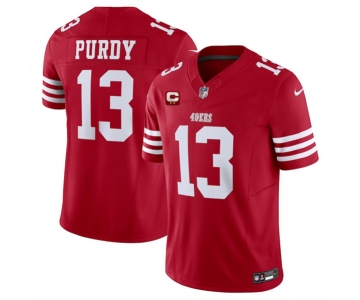 Men's San Francisco 49ers #13 Brock Purdy Red 2024 F.U.S.E. With 2-Star C Patch Vapor Untouchable Limited Football Stitched Jersey