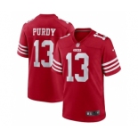 Men's San Francisco 49ers #13 Brock Purdy Red Stitched Game Football Jersey