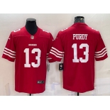 Men's San Francisco 49ers #13 Brock Purdy  Red Vapor Untouchable Stitched Football Jersey