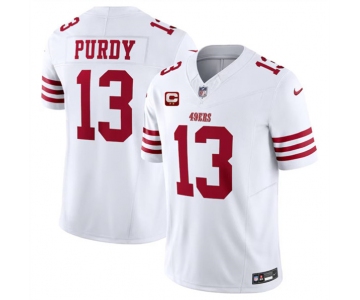 Men's San Francisco 49ers #13 Brock Purdy White 2024 F.U.S.E. With 2-Star C Patch Vapor Untouchable Limited Football Stitched Jersey