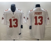 Men's San Francisco 49ers #13 Brock Purdy White Vapor Untouchable Limited Football Stitched Jersey