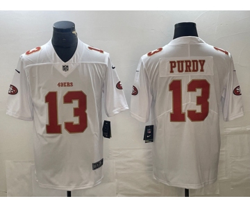 Men's San Francisco 49ers #13 Brock Purdy White Vapor Untouchable Limited Football Stitched Jersey