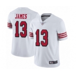 Men's San Francisco 49ers #13 Richie James Limited White Rush Vapor Untouchable Football Jersey