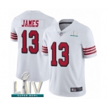 Men's San Francisco 49ers #13 Richie James Limited White Rush Vapor Untouchable Super Bowl LIV Bound Football Jersey