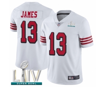 Men's San Francisco 49ers #13 Richie James Limited White Rush Vapor Untouchable Super Bowl LIV Bound Football Jersey