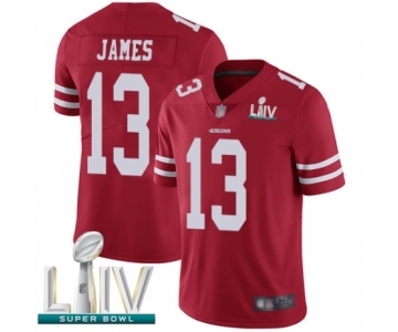 Men's San Francisco 49ers #13 Richie James Red Team Color Vapor Untouchable Limited Player Super Bowl LIV Bound Football Jersey