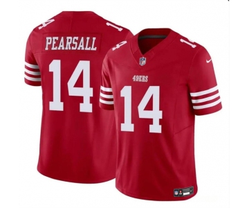 Men's San Francisco 49ers #14 Ricky Pearsall Red 2024 Draft F.U.S.E. Vapor Untouchable Limited Football Stitched Jersey