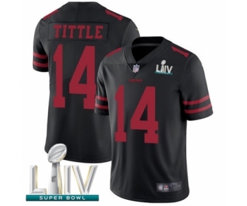 Men's San Francisco 49ers #14 Y.A. Tittle Black Alternate Vapor Untouchable Limited Player Super Bowl LIV Bound Football Jersey