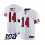 Men's San Francisco 49ers #14 Y.A. Tittle Limited White Rush Vapor Untouchable 100th Season Football Jersey