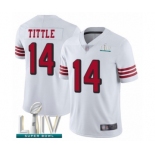 Men's San Francisco 49ers #14 Y.A. Tittle Limited White Rush Vapor Untouchable Super Bowl LIV Bound Football Jersey