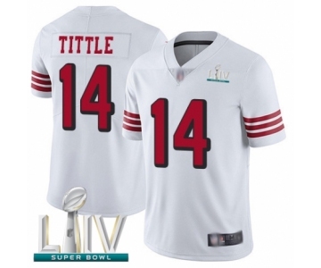 Men's San Francisco 49ers #14 Y.A. Tittle Limited White Rush Vapor Untouchable Super Bowl LIV Bound Football Jersey