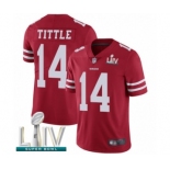 Men's San Francisco 49ers #14 Y.A. Tittle Red Team Color Vapor Untouchable Limited Player Super Bowl LIV Bound Football Jersey