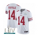 Men's San Francisco 49ers #14 Y.A. Tittle White Vapor Untouchable Limited Player Super Bowl LIV Bound Football Jersey