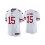 Men's San Francisco 49ers #15 Jauan Jennings 2021 White Vapor Untouchable Limited Stitched Jersey