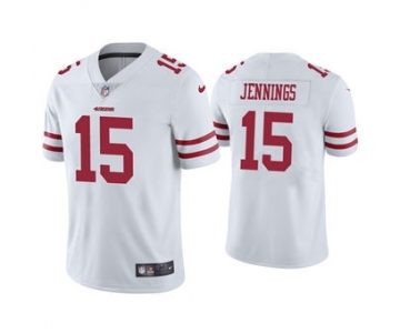 Men's San Francisco 49ers #15 Jauan Jennings 2021 White Vapor Untouchable Limited Stitched Jersey