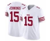 Men's San Francisco 49ers #15 Jauan Jennings 2022 New White Vapor Untouchable Limited Stitched Jersey