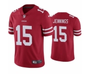 Mens San Francisco 49ers #15 Jauan Jennings Nike Scarlet Vapor Limited Player Jersey