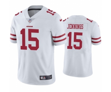 Mens San Francisco 49ers #15 Jauan Jennings Nike White Vapor Limited Player Jersey