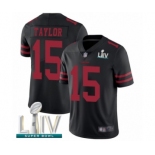 Men's San Francisco 49ers #15 Trent Taylor Black Alternate Vapor Untouchable Limited Player Super Bowl LIV Bound Football Jersey