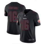 Men's San Francisco 49ers #16 Joe Montana Black Impact Limited Stitched Jersey