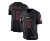 Men's San Francisco 49ers #16 Joe Montana Black Impact Limited Stitched Jersey