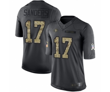 Men's San Francisco 49ers #17 Emmanuel Sanders Limited Black 2016 Salute to Service Football Jersey