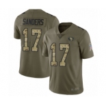 Men's San Francisco 49ers #17 Emmanuel Sanders Limited Olive Camo 2017 Salute to Service Football Jersey