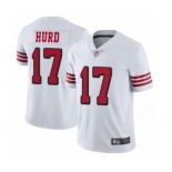 Men's San Francisco 49ers #17 Jalen Hurd Limited White Rush Vapor Untouchable Football Jersey