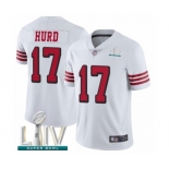 Men's San Francisco 49ers #17 Jalen Hurd Limited White Rush Vapor Untouchable Super Bowl LIV Bound Football Jersey