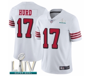 Men's San Francisco 49ers #17 Jalen Hurd Limited White Rush Vapor Untouchable Super Bowl LIV Bound Football Jersey