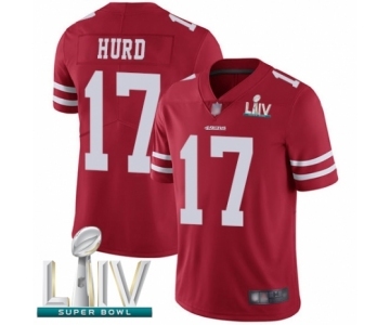 Men's San Francisco 49ers #17 Jalen Hurd Red Team Color Vapor Untouchable Limited Player Super Bowl LIV Bound Football Jersey