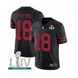 Men's San Francisco 49ers #18 Dante Pettis Black Alternate Vapor Untouchable Limited Player Super Bowl LIV Bound Football Jersey