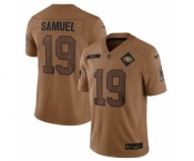 Men's San Francisco 49ers #19 Deebo Samuel 2023 Brown Salute To Service Limited Football Stitched Jersey