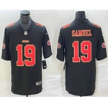 Men's San Francisco 49ers #19 Deebo Samuel Black Red Fashion Vapor Limited Stitched Jersey