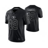 Men's San Francisco 49ers #19 Deebo Samuel Black Reflective Limited Stitched Football Jersey