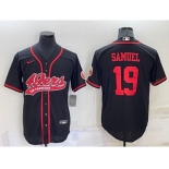 Men's San Francisco 49ers #19 Deebo Samuel Black Stitched Cool Base Nike Baseball Jersey