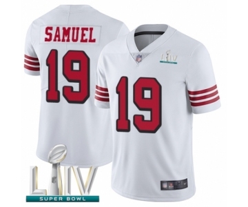 Men's San Francisco 49ers #19 Deebo Samuel Limited White Rush Vapor Untouchable Super Bowl LIV Bound Football Jersey