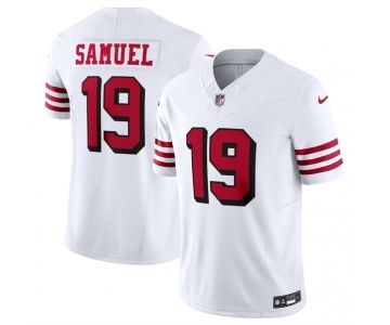 Men's San Francisco 49ers #19 Deebo Samuel New White 2023 F.U.S.E. Vapor Untouchable Limited Stitched Football Jersey