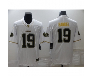 Men's San Francisco 49ers #19 Deebo Samuel Nike White-Gold Limited Player Jersey