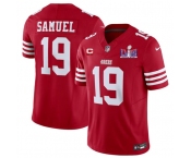 Men's San Francisco 49ers #19 Deebo Samuel Red 2024 F.U.S.E. Super Bowl LVIII Patch And 1-star C Patch Vapor Untouchable Limited Football Stitched Jersey