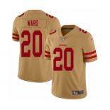 Men's San Francisco 49ers #20 Jimmie Ward Limited Gold Inverted Legend Football Jersey