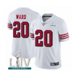 Men's San Francisco 49ers #20 Jimmie Ward Limited White Rush Vapor Untouchable Super Bowl LIV Bound Football Jersey