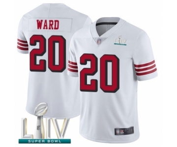 Men's San Francisco 49ers #20 Jimmie Ward Limited White Rush Vapor Untouchable Super Bowl LIV Bound Football Jersey