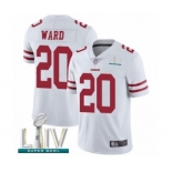 Men's San Francisco 49ers #20 Jimmie Ward White Vapor Untouchable Limited Player Super Bowl LIV Bound Football Jersey