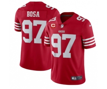 Men's San Francisco 49ers 2022 #97 Nike Bosa Red Scarlet With 1-star C Patch Vapor Untouchable Limited Stitched Football Jersey